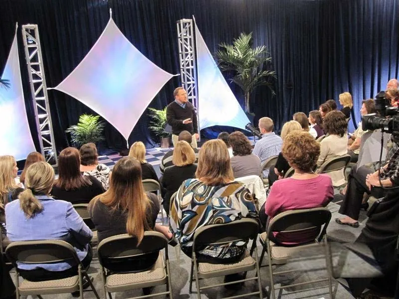A Sampson Resources seminar being recorded with a live audience